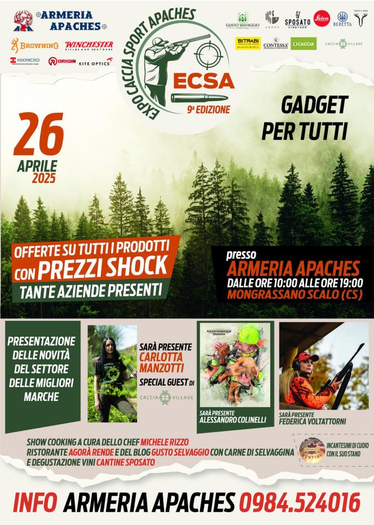 Ecsa, la kermesse di armeria Apaches